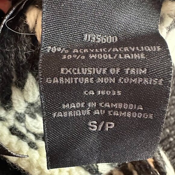 Sansara Nordic Shawl Collar Cardigan Sweater | Size Small | Wool Blend - Picture 9 of 9